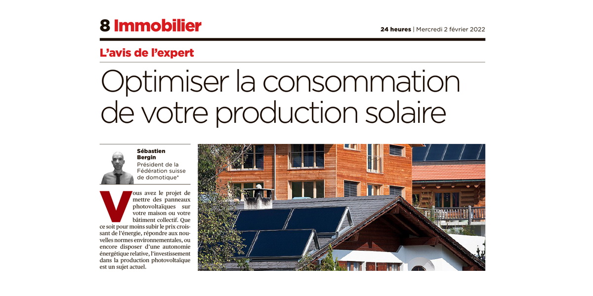 You are currently viewing Article 24heures du 02/02/2022 – Optimiser la production solaire